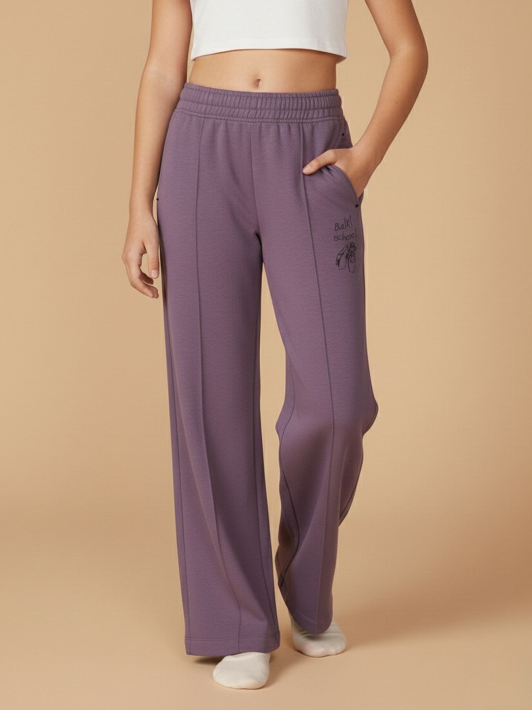 Girls Mid Rise Track Pants
