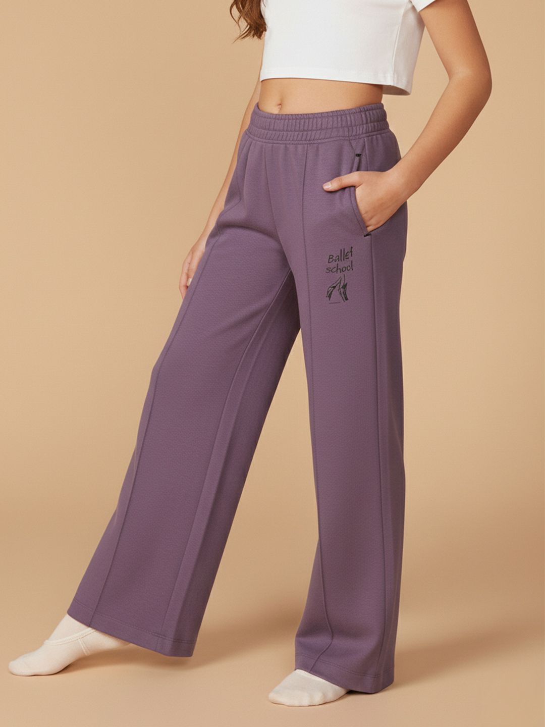 Girls Mid Rise Track Pants 2