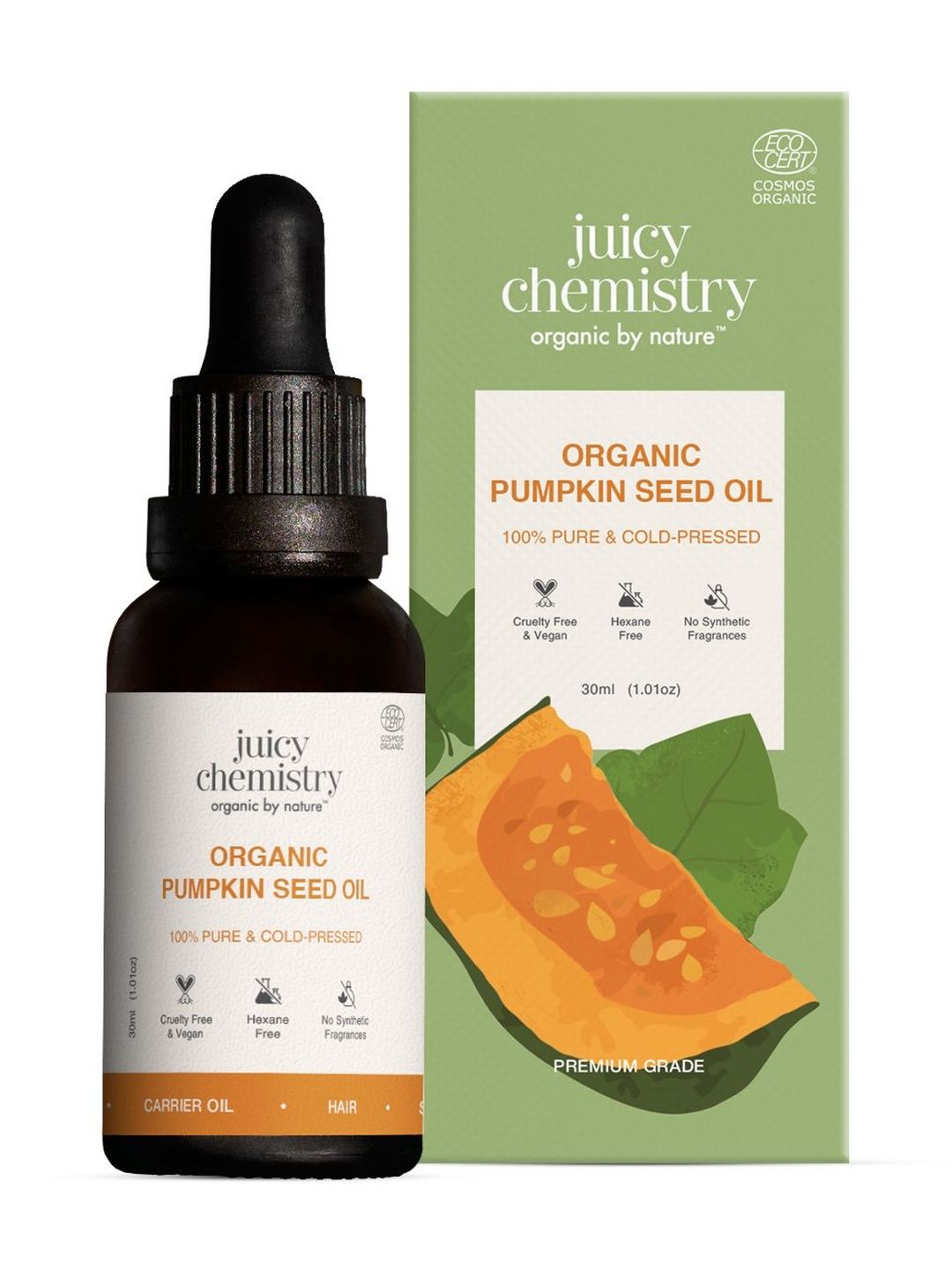 Juicy Chemistry Organic Pumpkin Seed Oil- 30 ml