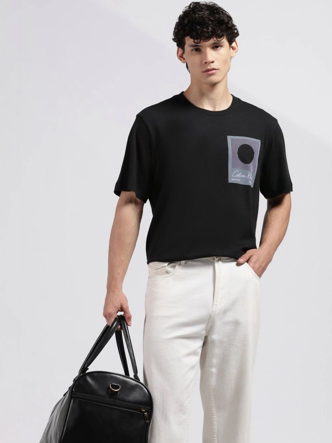 Calvin Klein Jeans Men Brand Logo Printed T-shirt