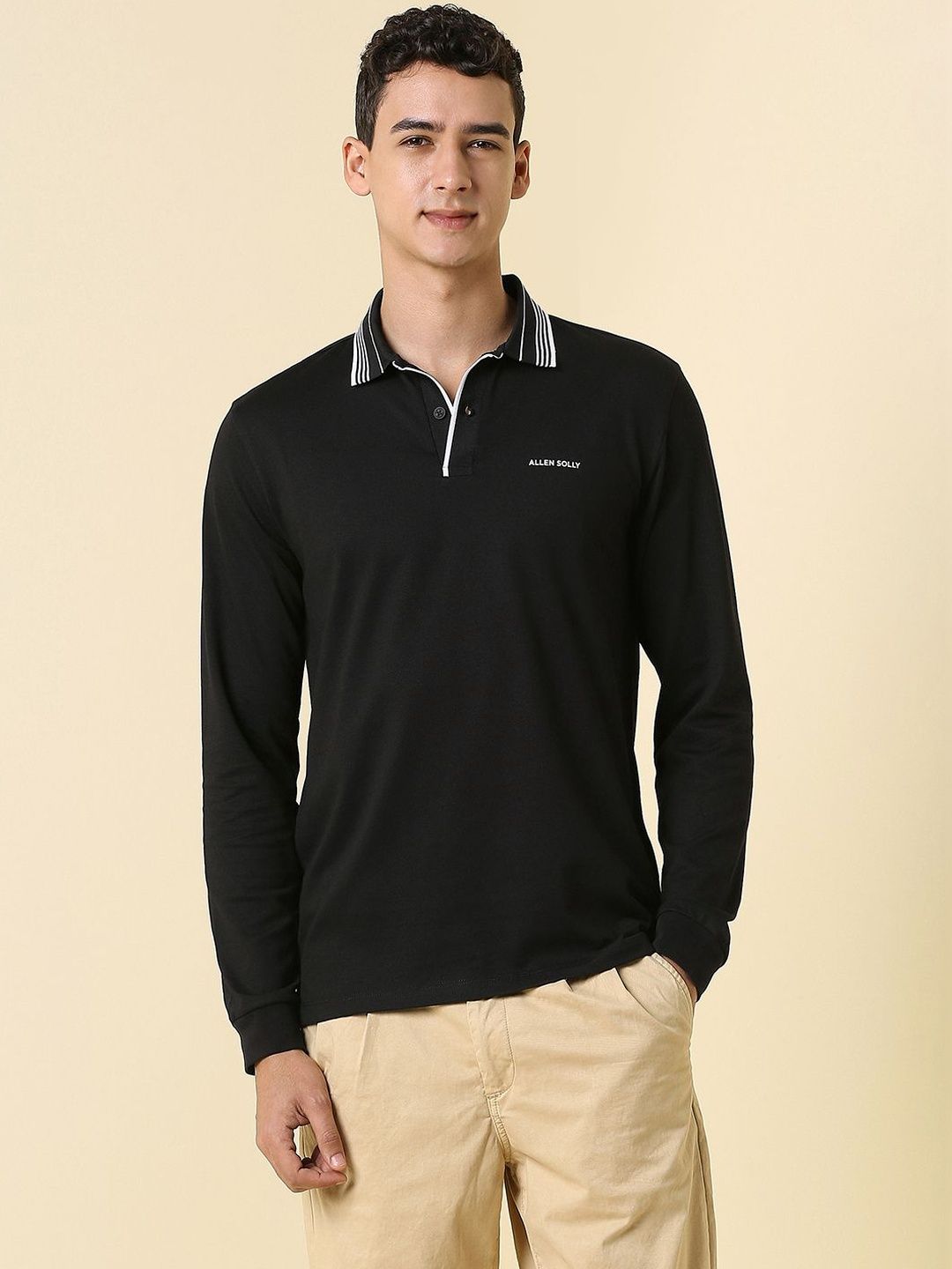 Allen Solly Men Brand Logo Polo Collar T-shirt