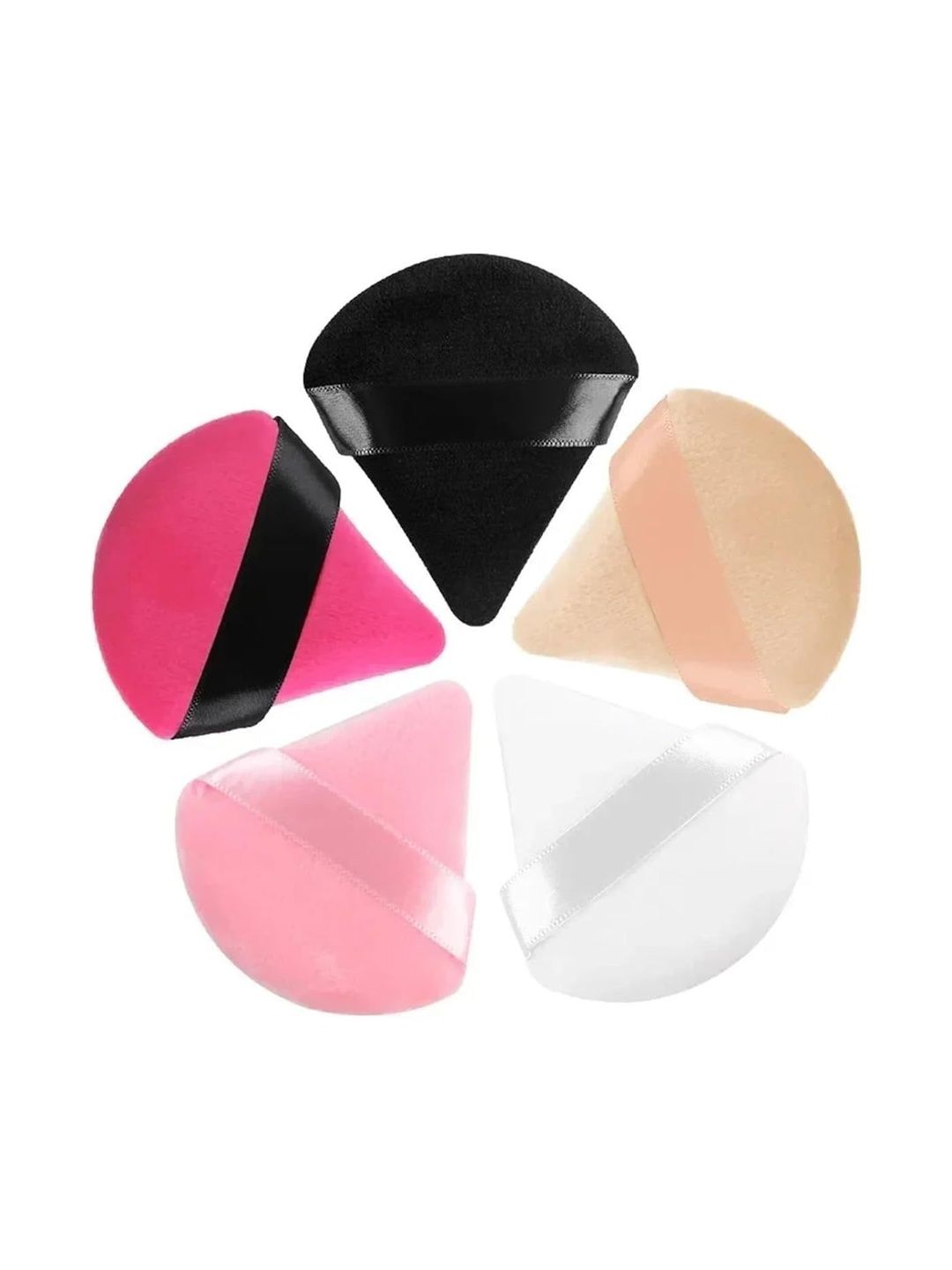 MAPPERZ Set Of 5 Triangle Powder Puff For Face Powder