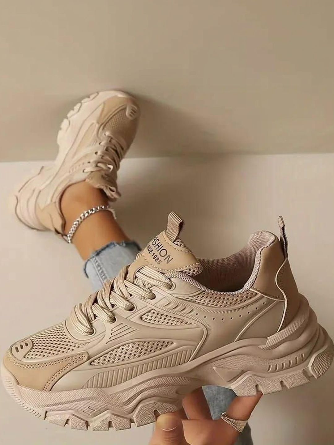 Deals4you Women Textured Sneakers