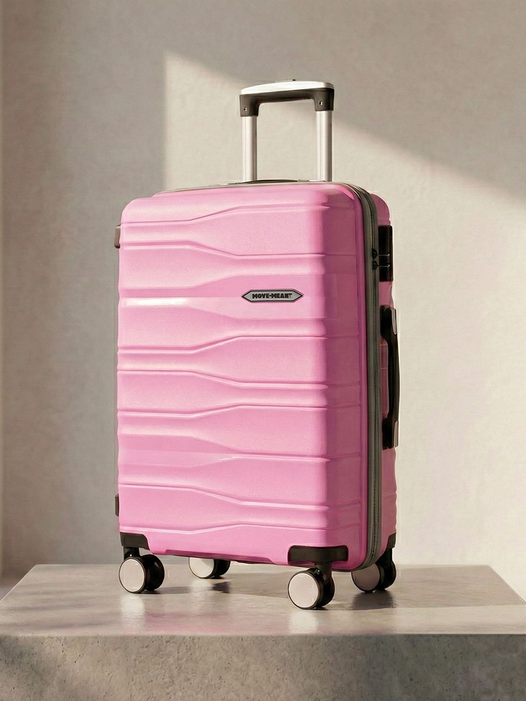 MOVE-MEANT Travelfy 66cm Polypropylene Trolley Bag Medium 8 Wheels Number Lock