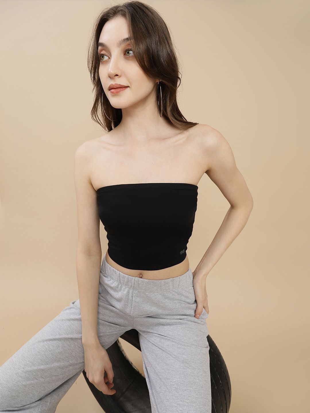 Ecolore Cotton Tube Crop Top