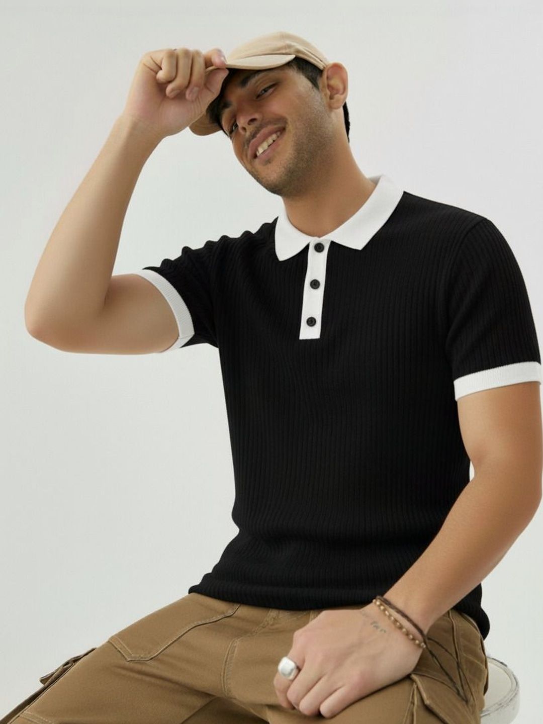 Mobox Men Polo Collar T-shirt