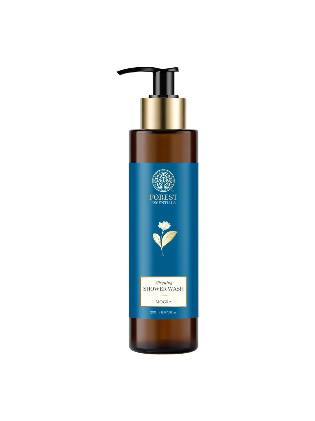 Forest Essentials Mogra Sulphate Free Silkening Shower Wash with Neem & Aloe Vera - 200 ml