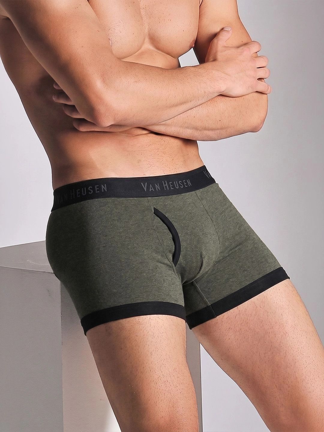 Buy Van Heusen Men Pack Of 2 Cotton Trunks Contrast Colors Plush Waistband Super Soft -  - Apparel for Men