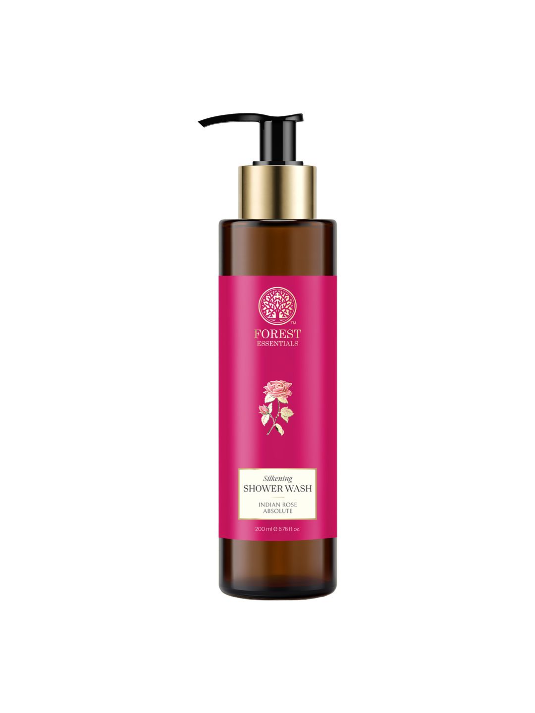 Forest Essentials Silkening Shower Wash Indian Rose Absolute Natural Body Wash - 200 ml