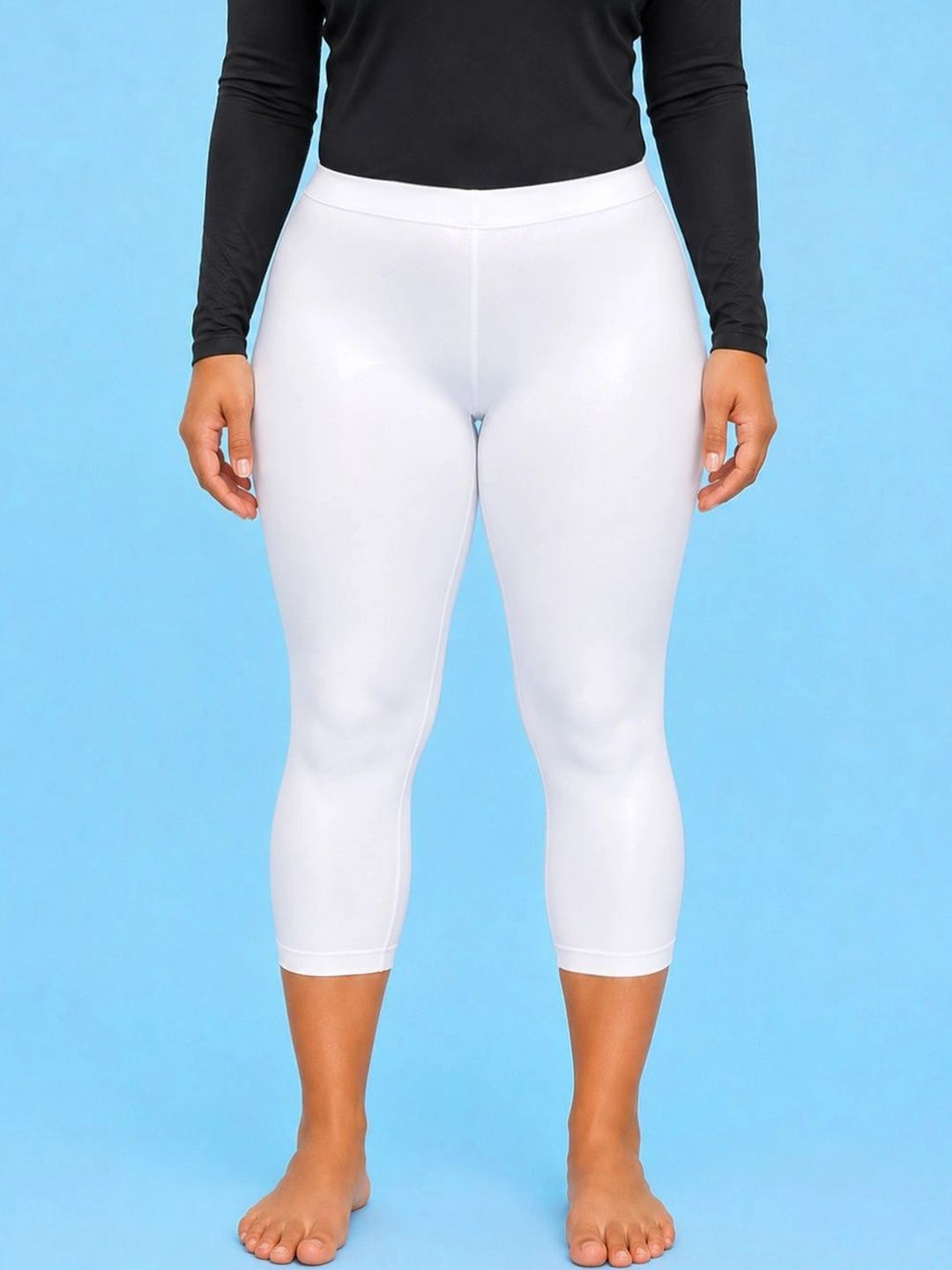 LYCOT Three Fourth Length Regular Fit Mid-Rise Swim Swim Capri