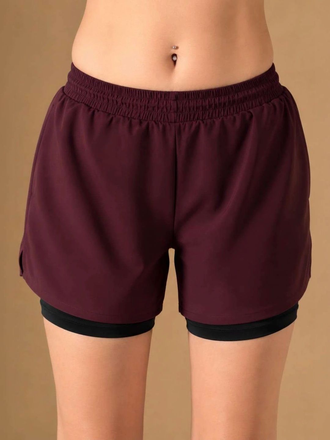 Women High-Rise Training or Gym Sports Shorts 2
