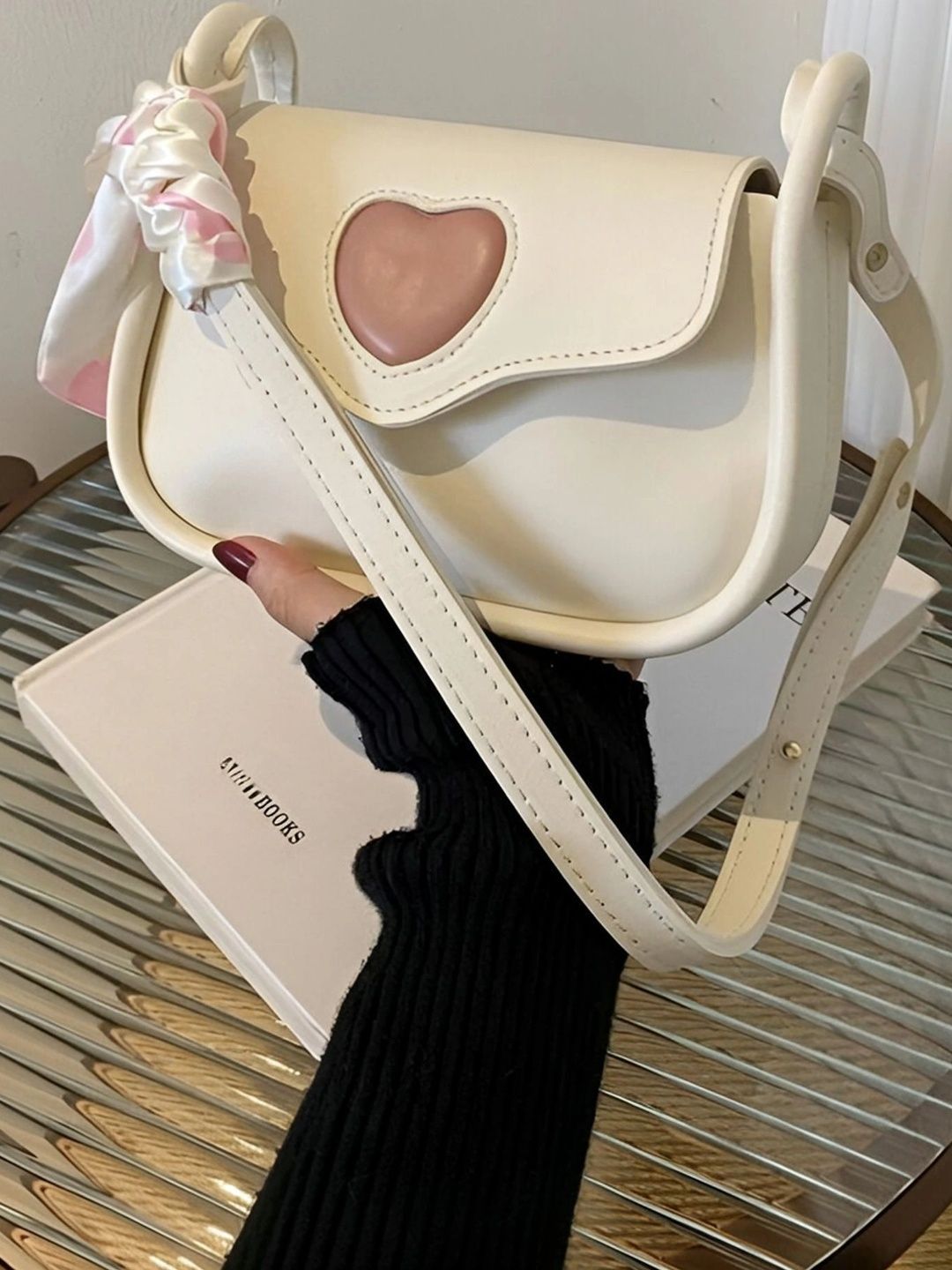 Haveglam PU Shoulder Bag with Applique