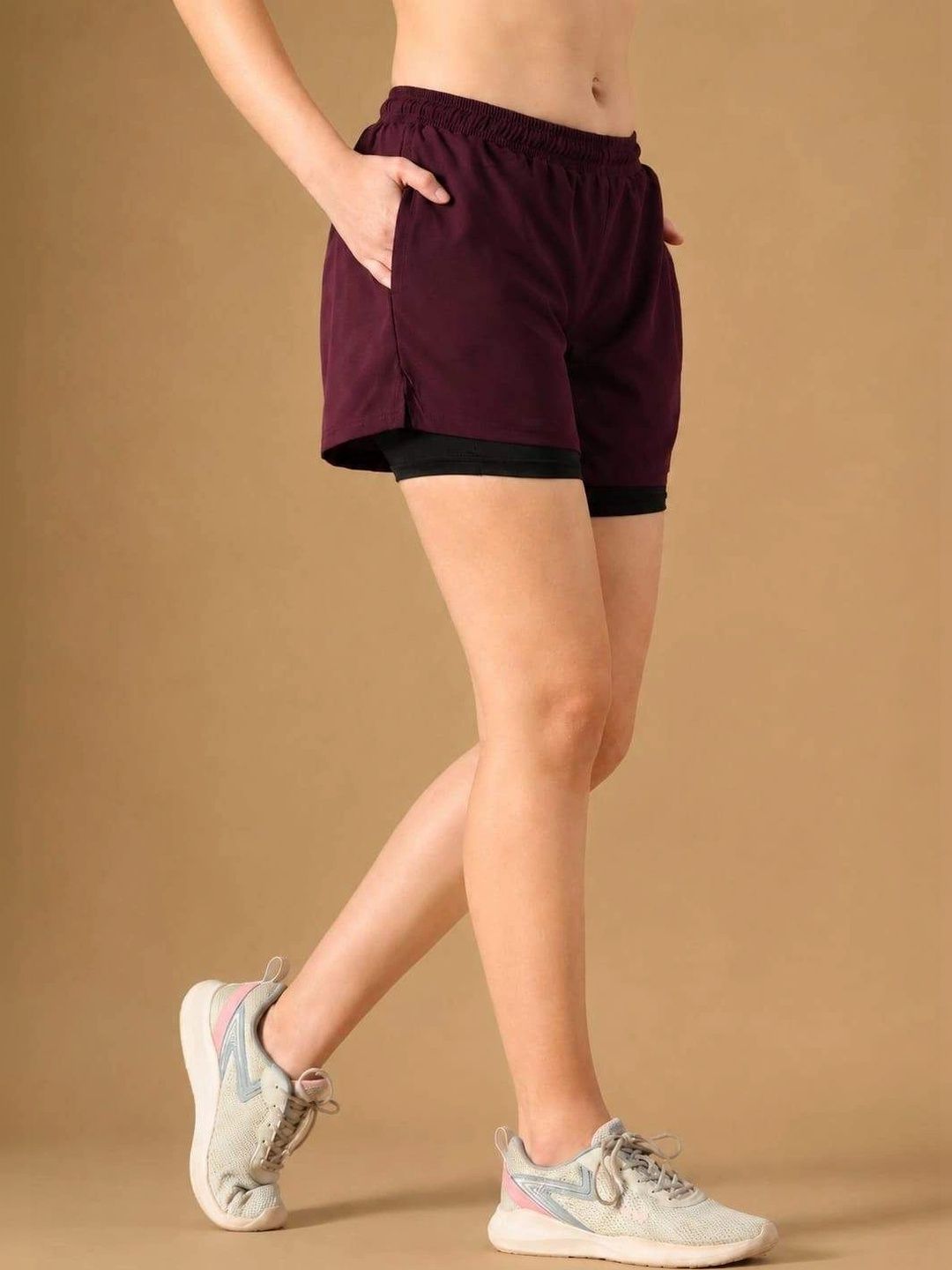 Women High-Rise Training or Gym Sports Shorts 3
