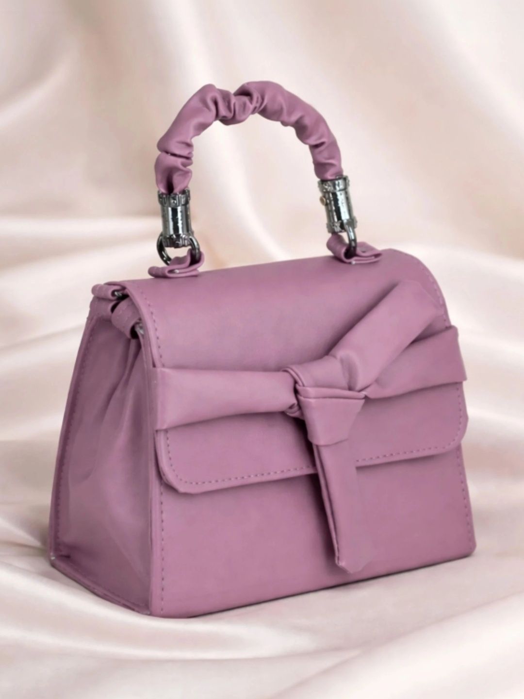 Zufisha Structured Handheld Bag with Bow Detail