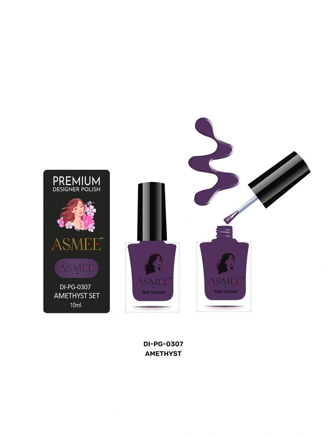 ASMEE Premium Gel Nail Enamel - 10 ml - Amethyst