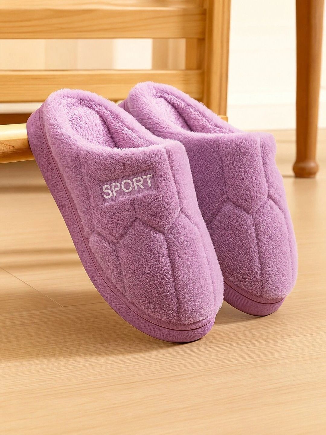 Women Plush Anti-Slip Home Slippers
