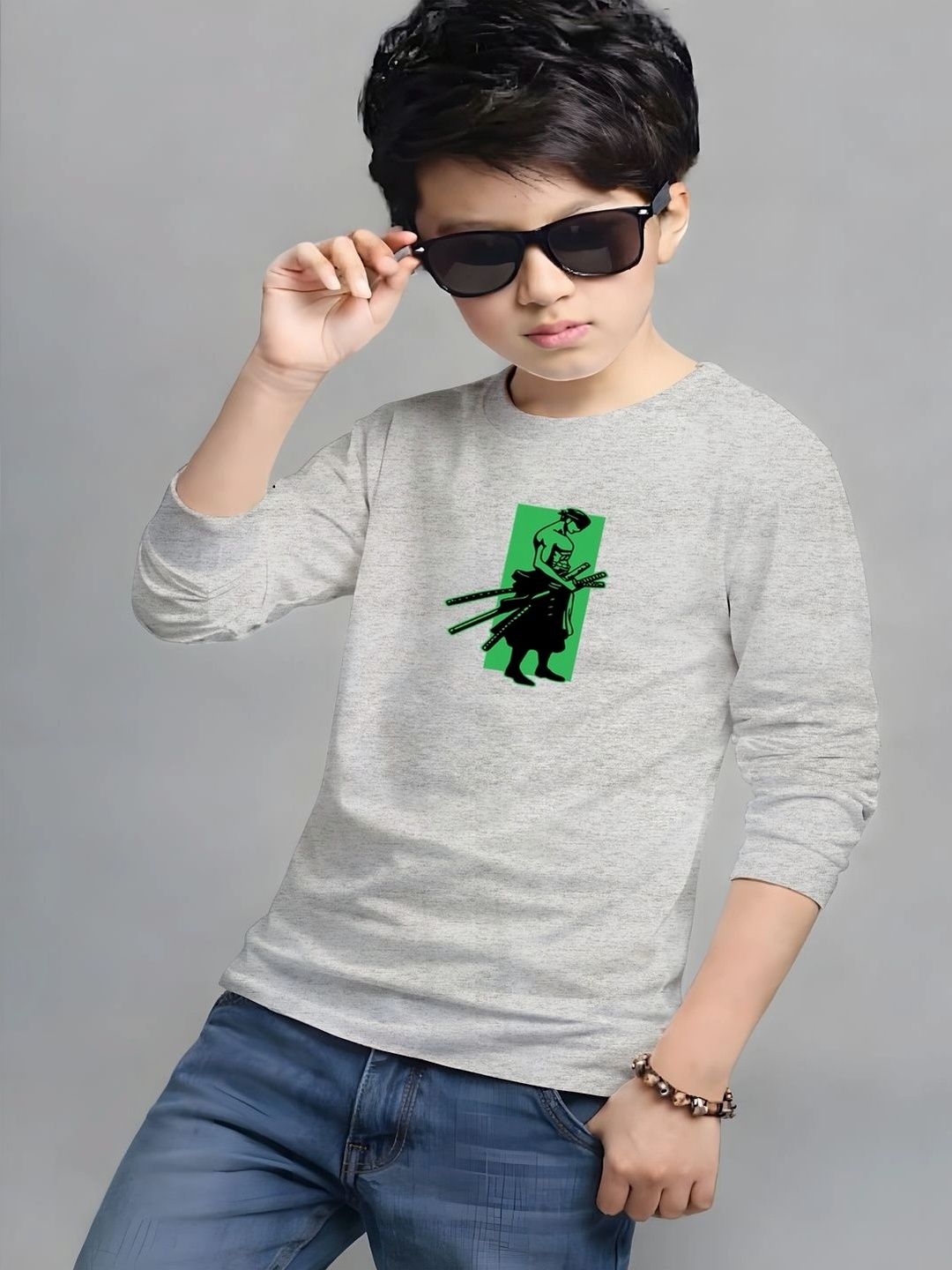 Triptee Boys Printed Round Neck Long Sleeves T-shirt