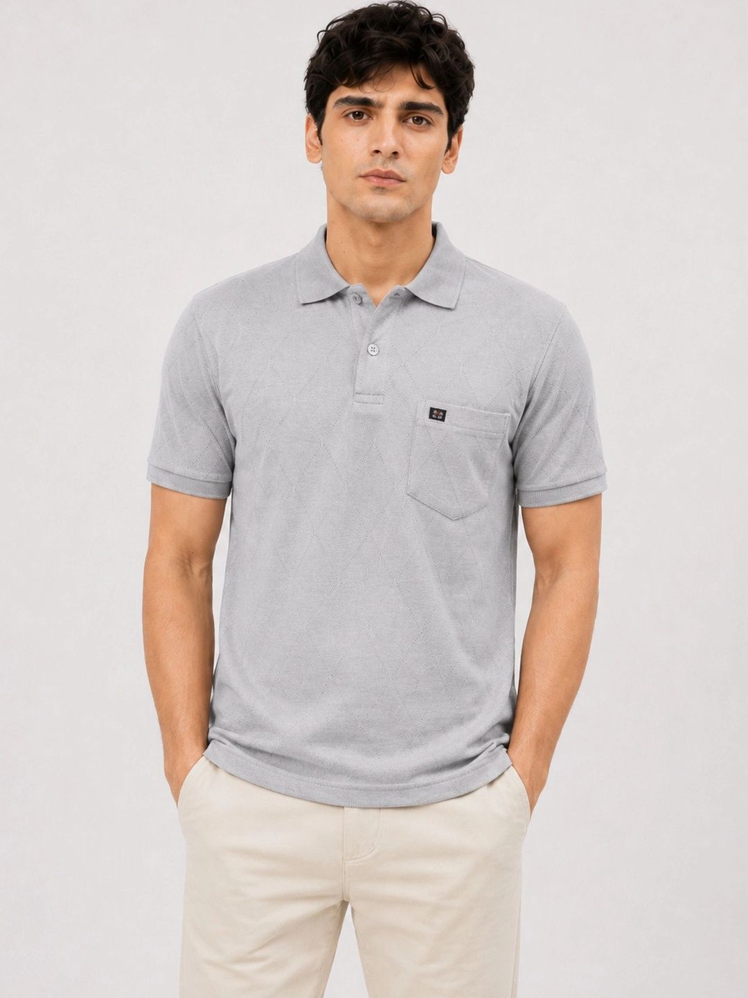 Monk Mode Polo Collar  Short Sleeves Regular Fit  Pockets T-shirt
