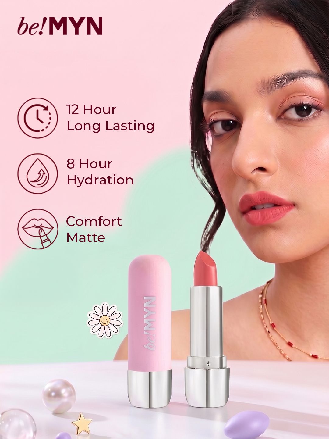 Be!Myn PillowCrush 12 Hrs Long Lasting Matte Lipstick 4g - Nude Nonsense BL01