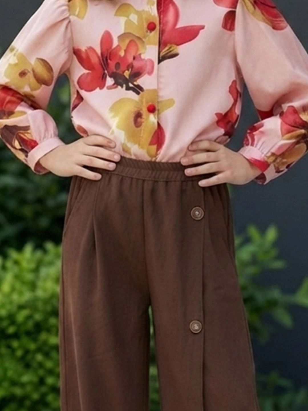 Girls Printed Top with Trousers 4