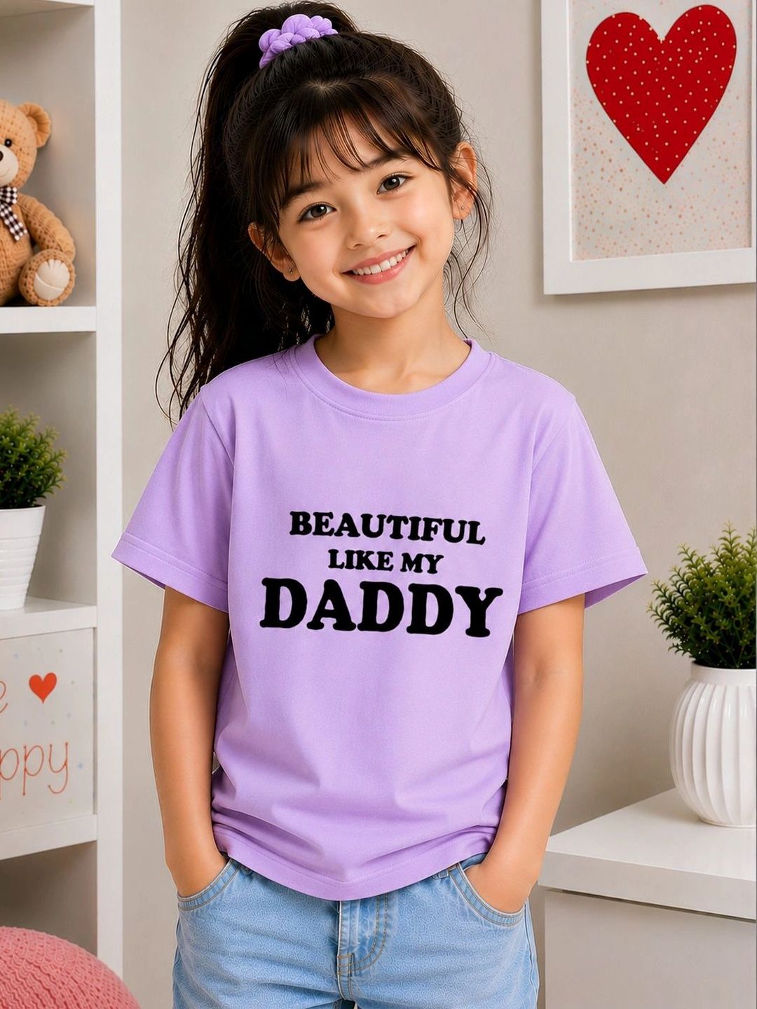 YK Kids Typography Printed T-shirt