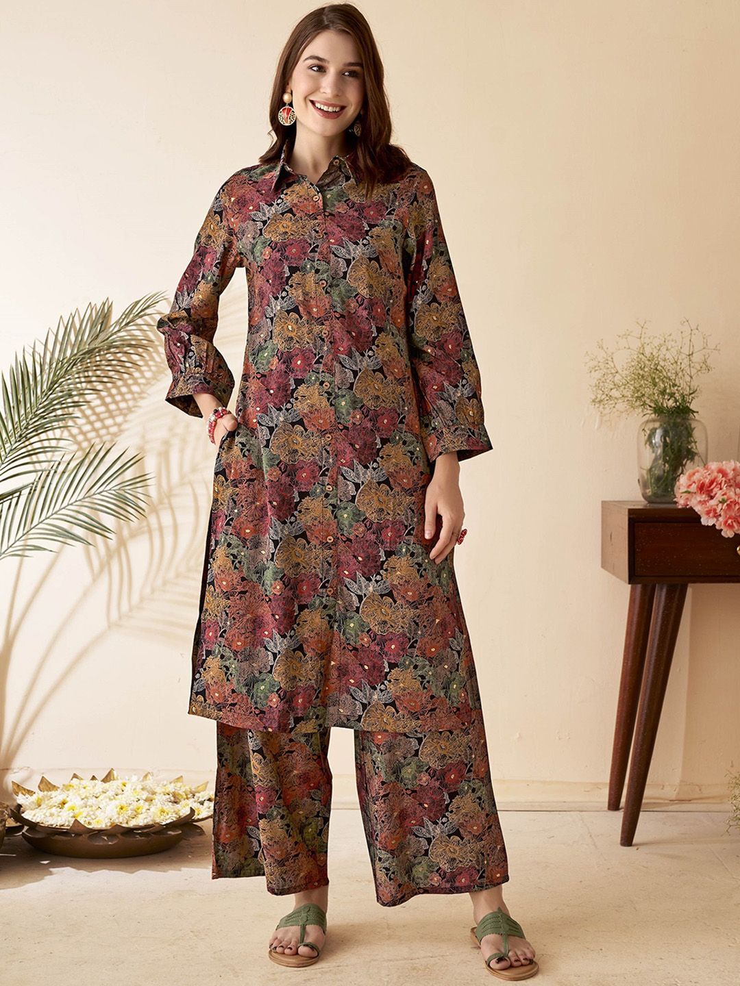 Buy Anouk Printed Tunic With Trousers -  - Apparel for Women