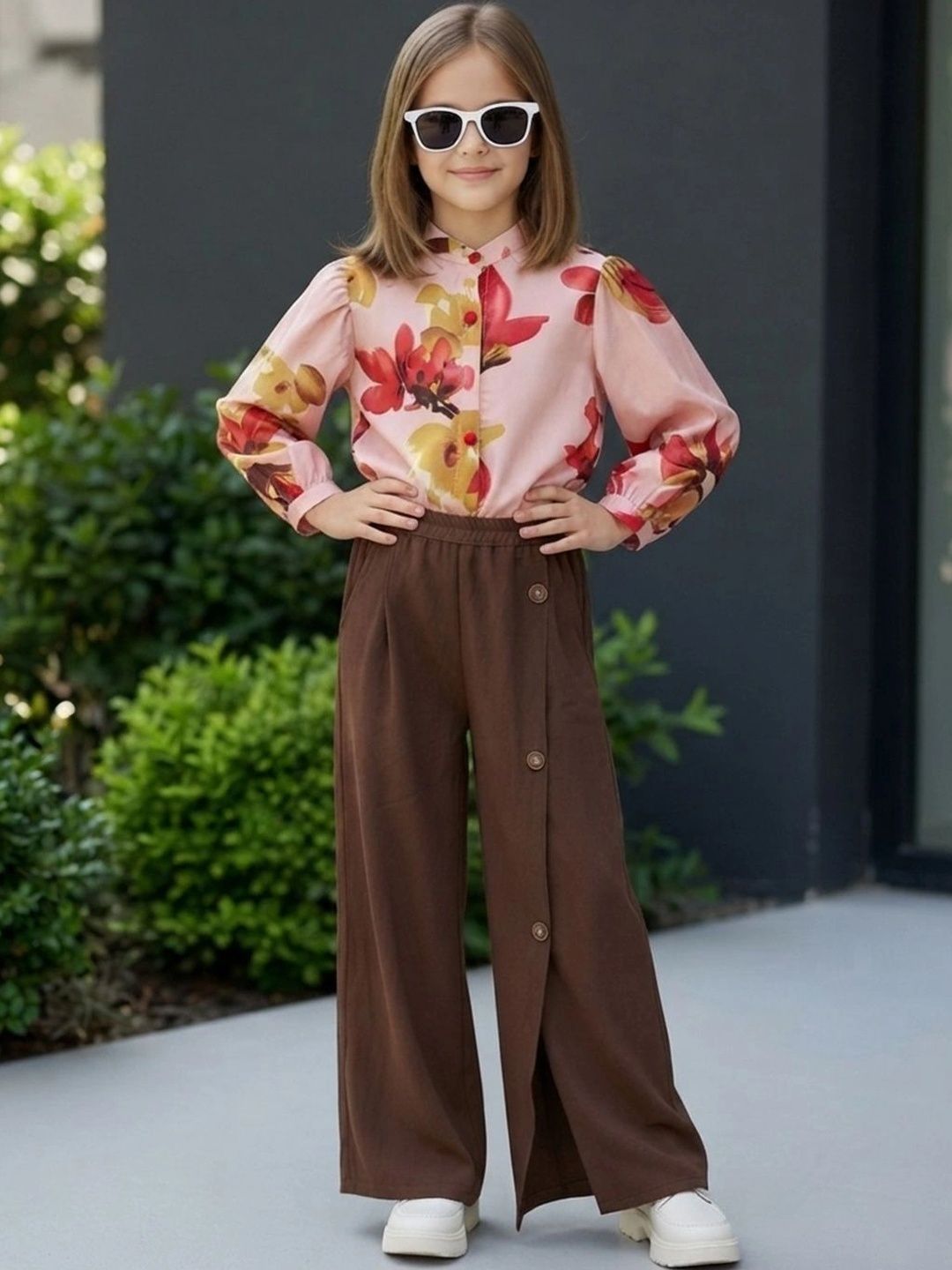 Girls Printed Top with Trousers 2