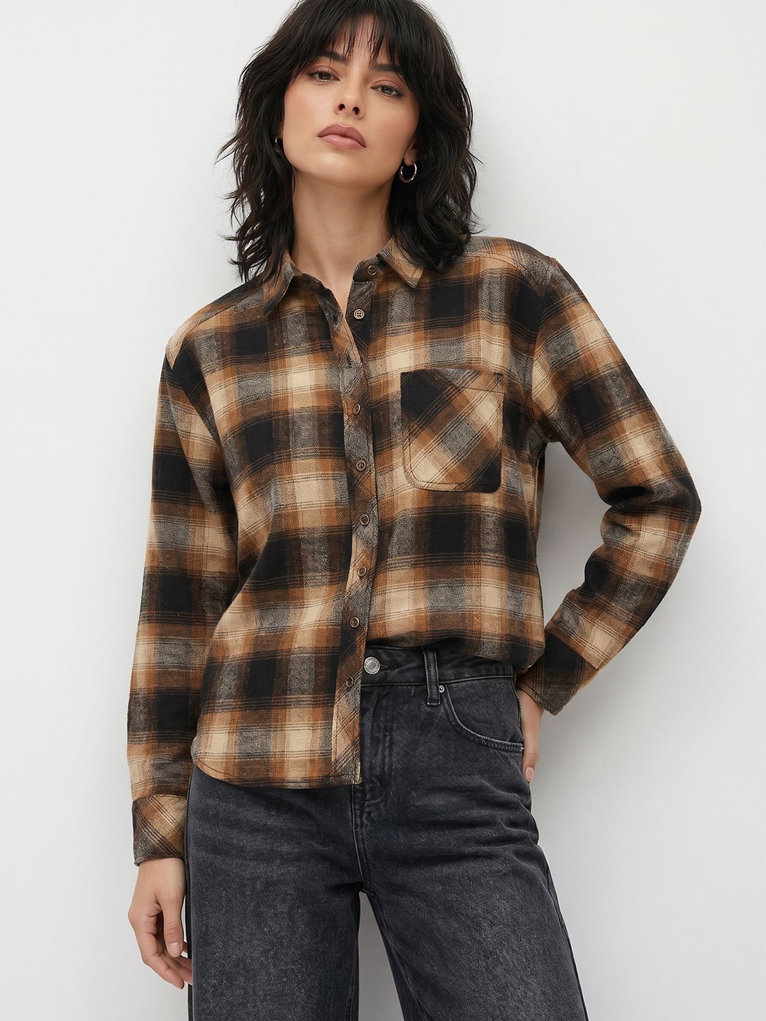 The Roadster Life Co. Checked Pure Cotton Casual Shirt