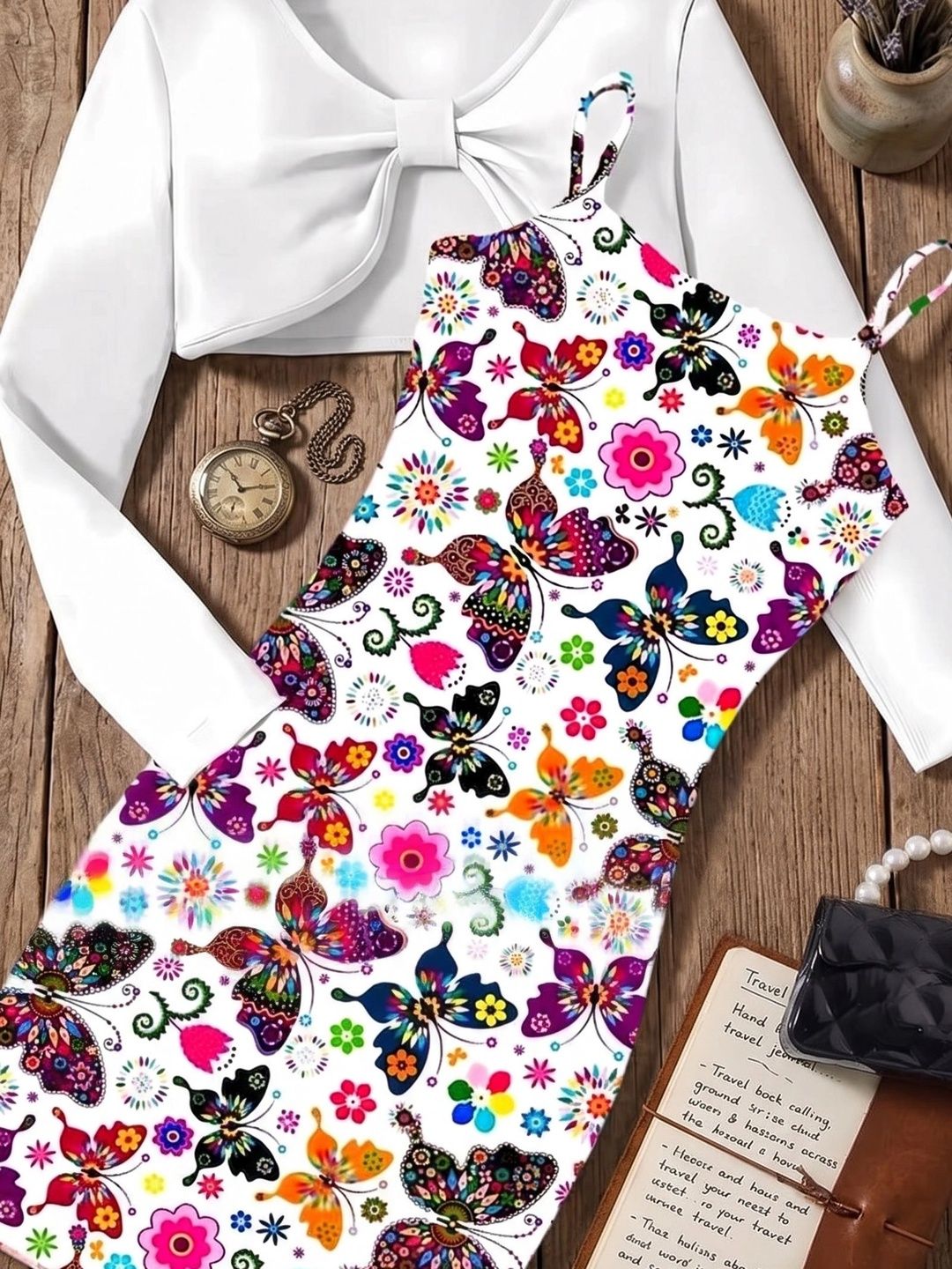 VOGAAN JUNIOR Floral Print Bodycon Dress