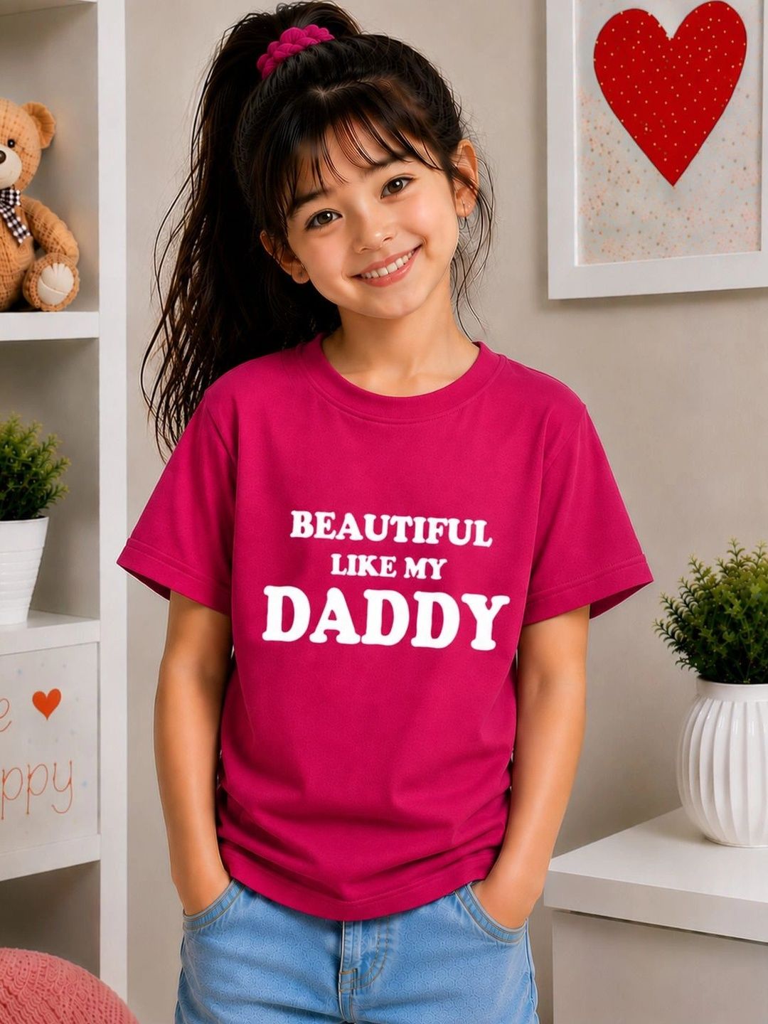 YK Kids Typography Printed T-shirt