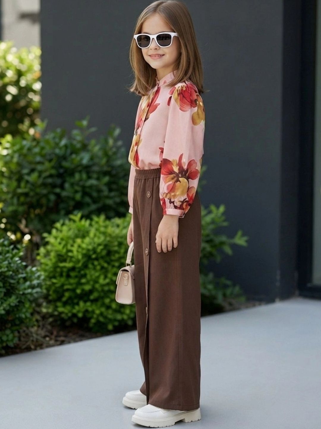 Girls Printed Top with Trousers 3
