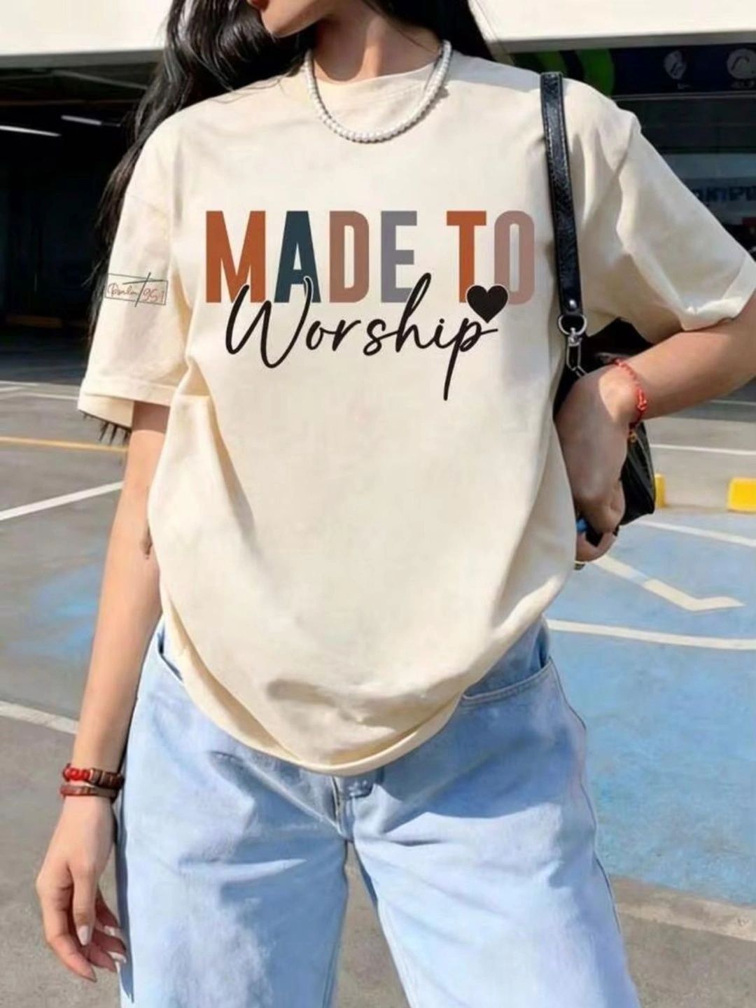 Mark tp Women Typography Printed T-shirt