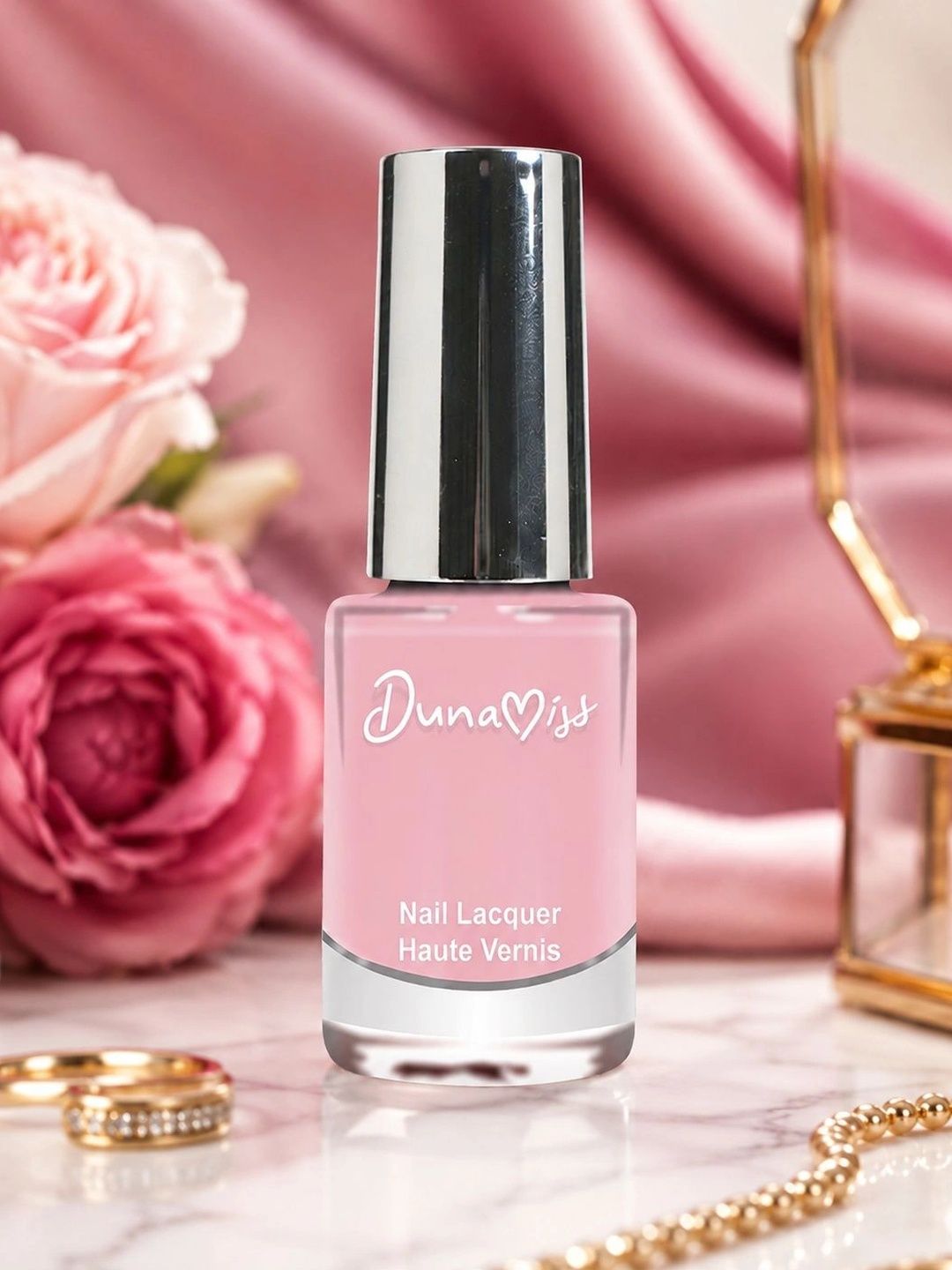 Dunamiss Cosmetics Long Lasting Vitamin E Nail Lacquer Blush Pop Smooth Gloss 6 ml