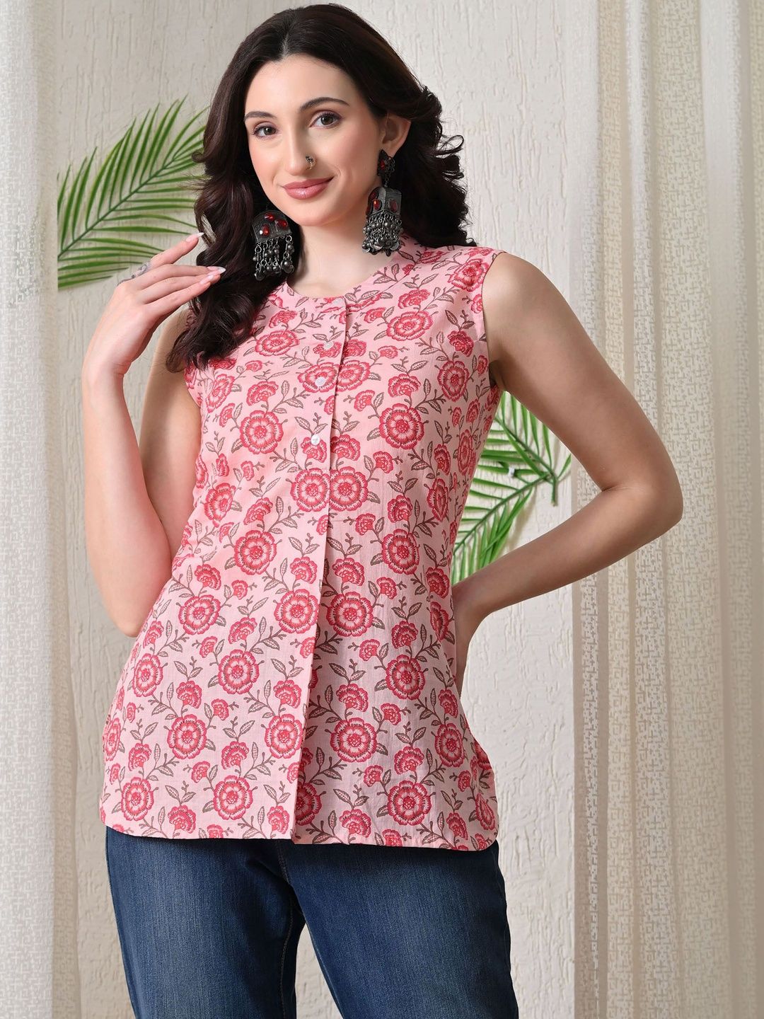 Anouk Mirage Floral Printed Pure Cotton Kurti