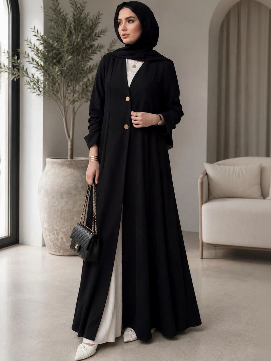 AARUH V-Neck Abaya Burqas