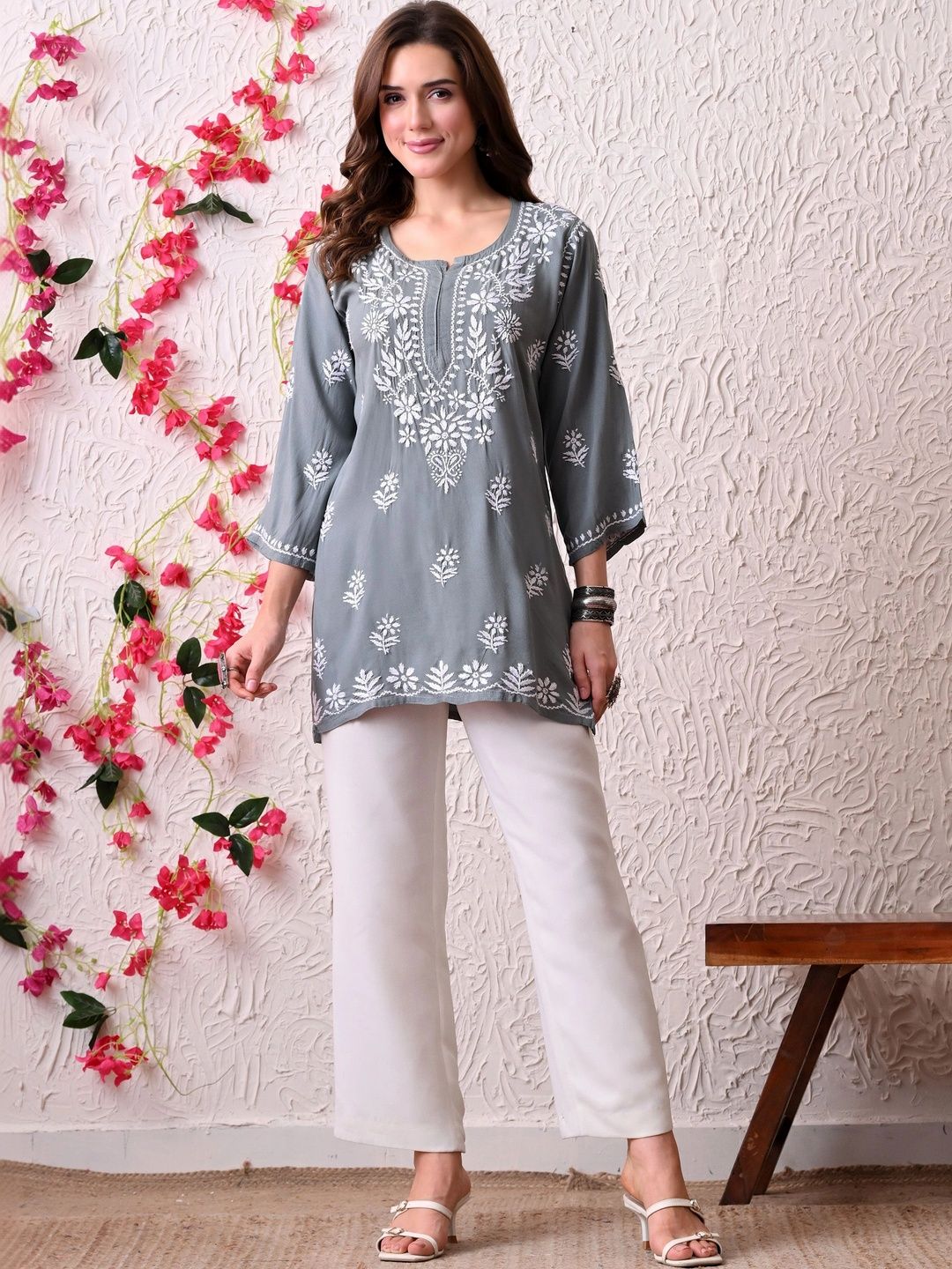 Syrish Ethnic Motifs Embroidered Handloom Kurti