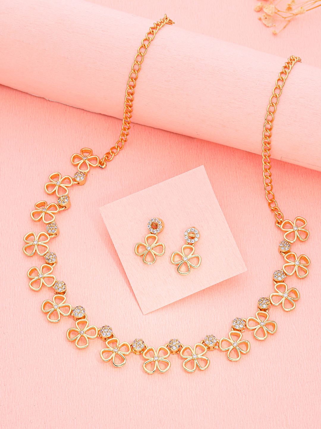 Anouk American Diamond Stone-Studded Jewellery Set