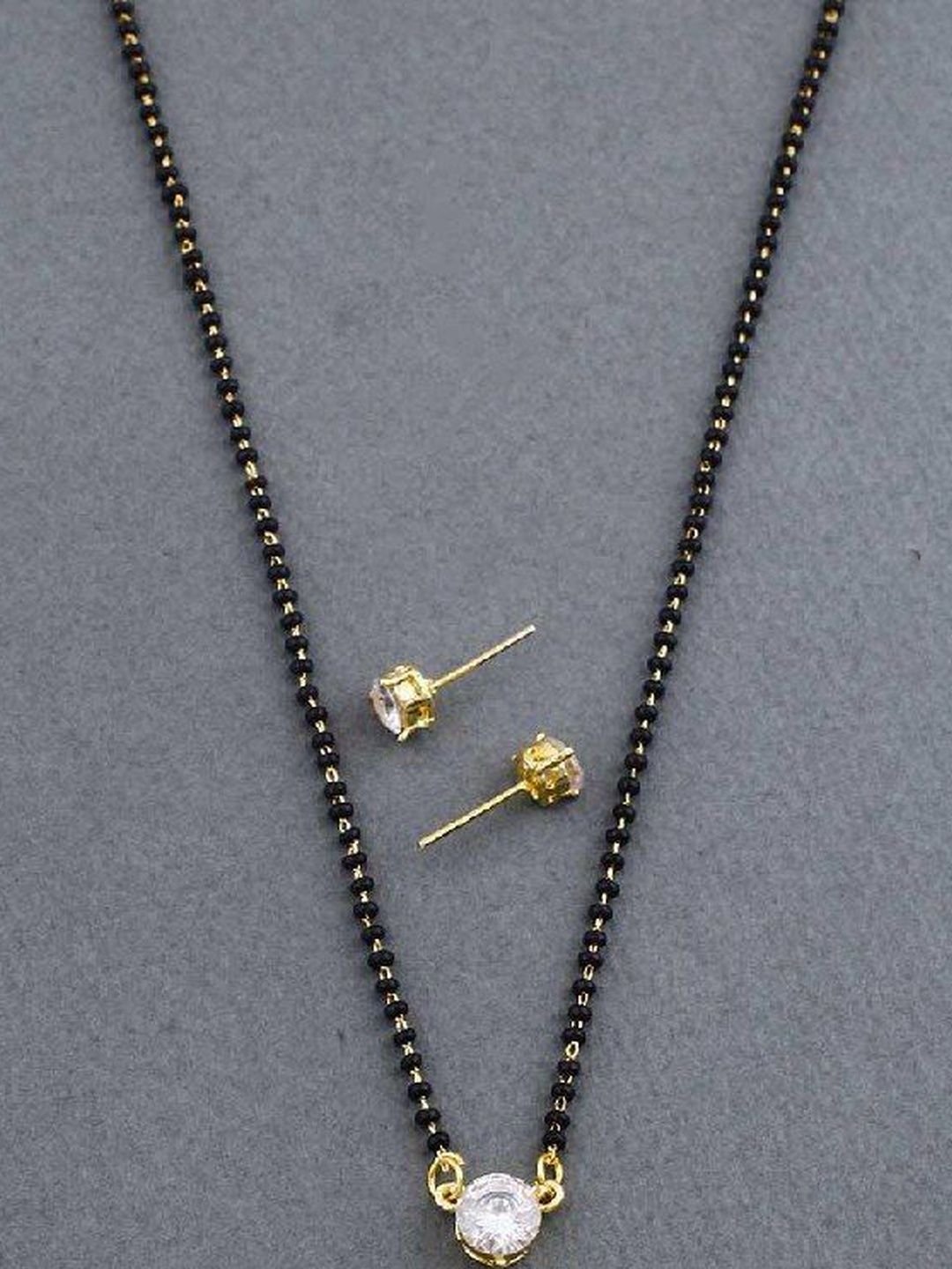 Buy Anouk Women Gold Plated Artificial Stones And Beads Mangalsutra Set -  - Accessories for Women