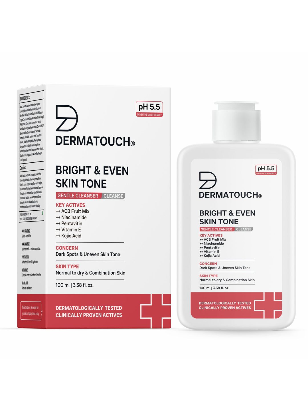 Dermatouch Bright & Even Skin Tone Gentle Cleanser- 100 ml