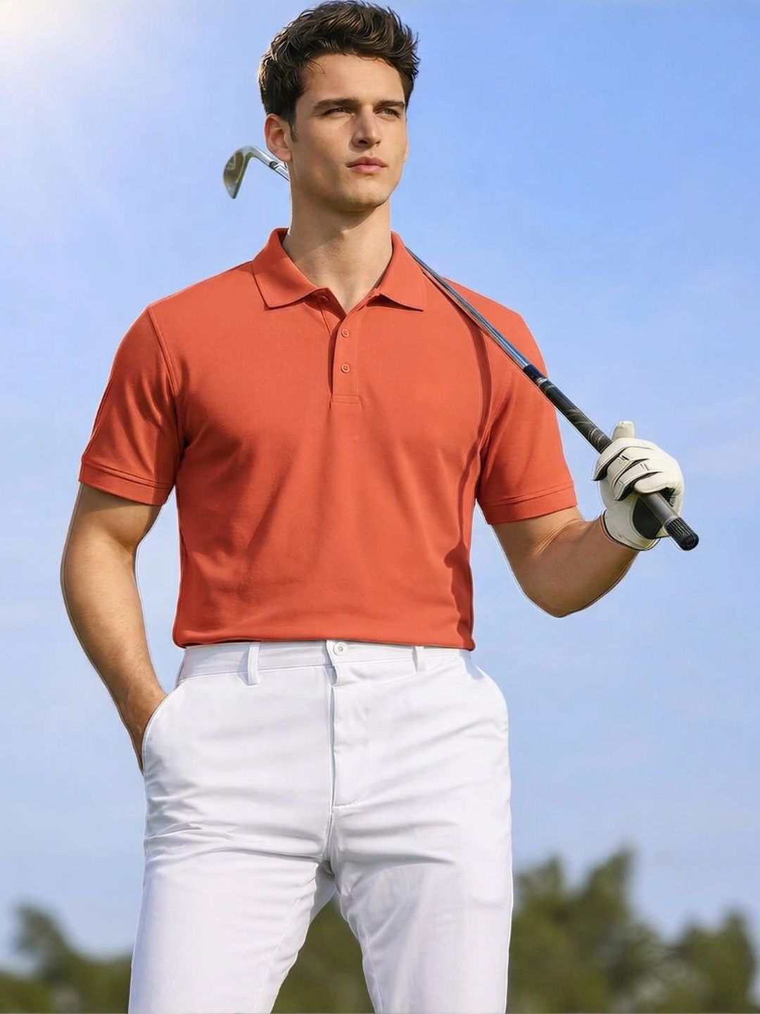 TOXA Men's Solid Half-Sleeve Light Weight Polo T-Shirt