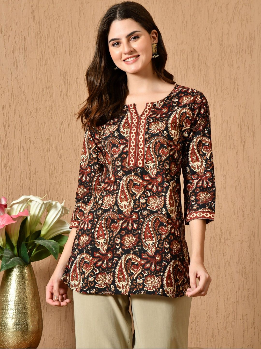 Anouk Mirage Paisley Printed Pure Cotton Kurti