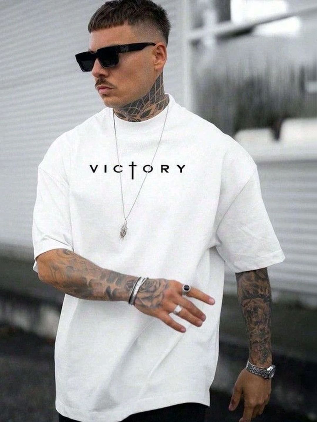 9TUNKI Men Typography Printed T-shirt