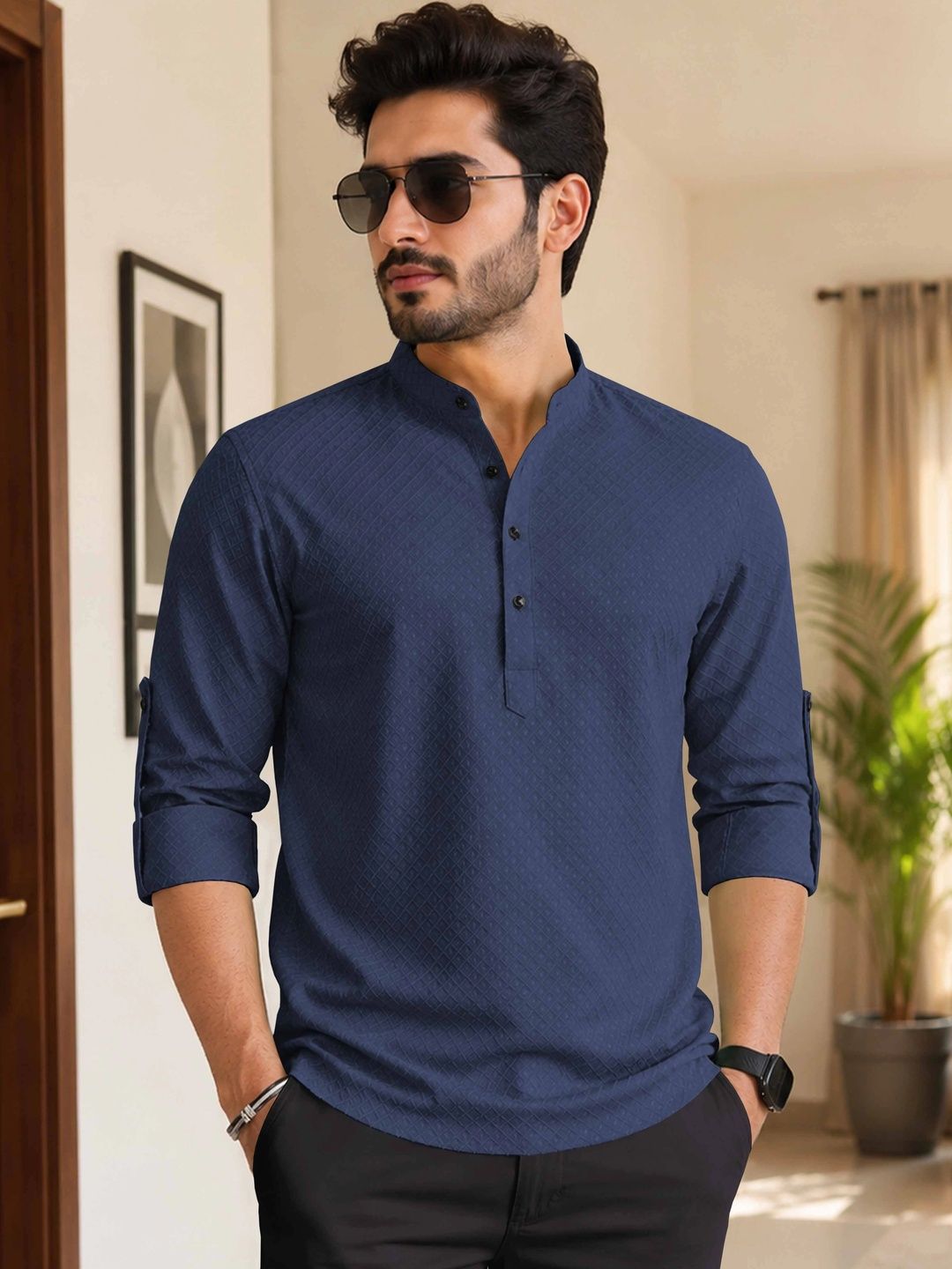 VeBNoR Men Dobby Kurta