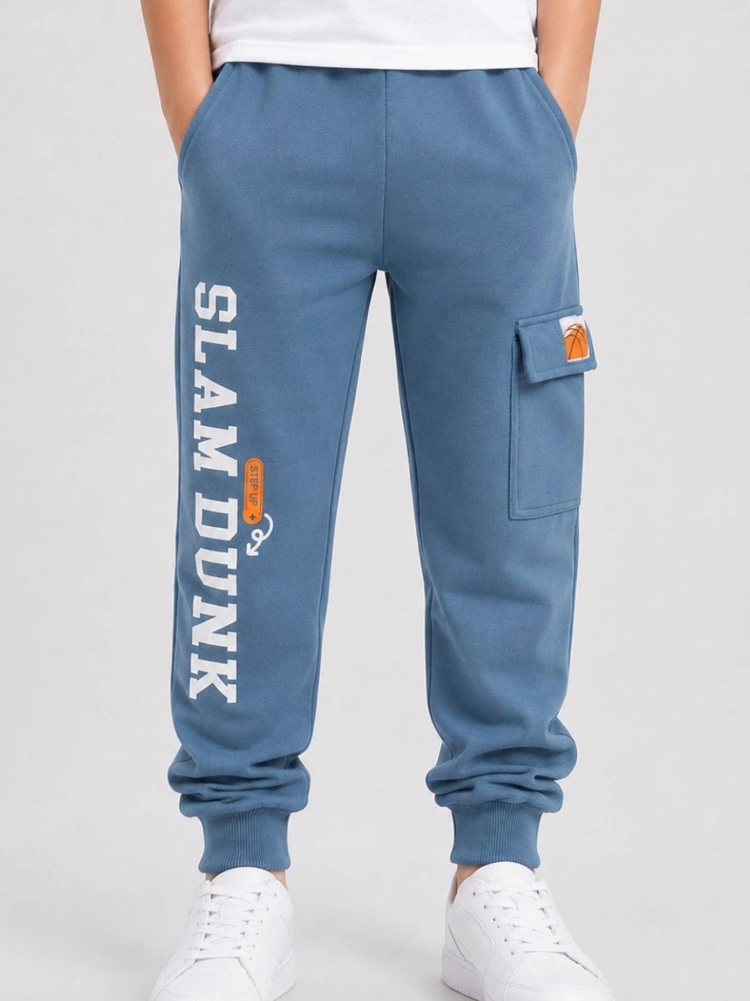 Kids Unisex Mid-Rise Cargo Joggers 2
