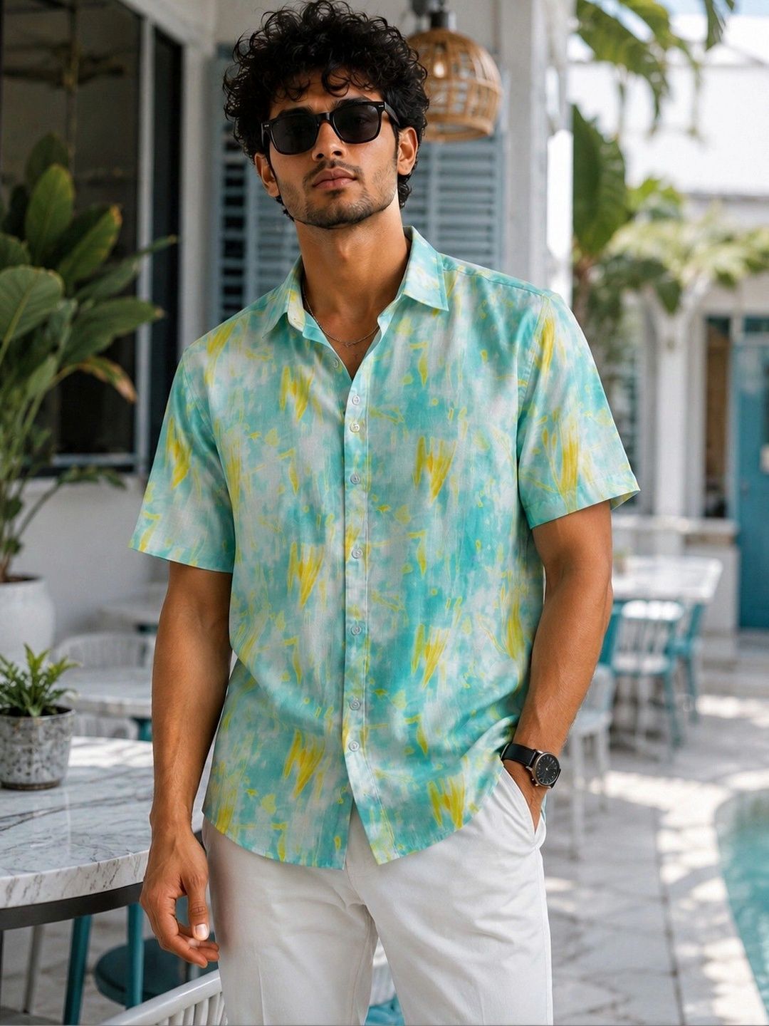 HENSHIKA Men Relaxed Printed Casual Shirt