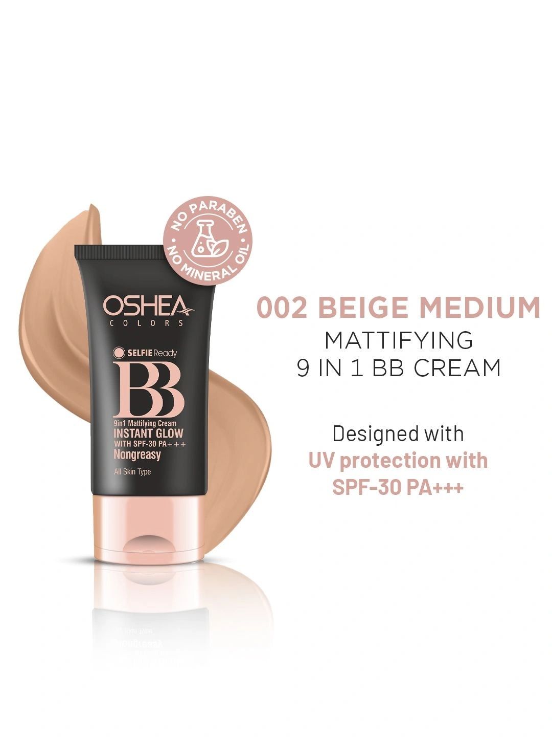 Oshea Herbals Instant Glow BB Cream With Aloe Vera Extract - 30 g - Beige Medium 002