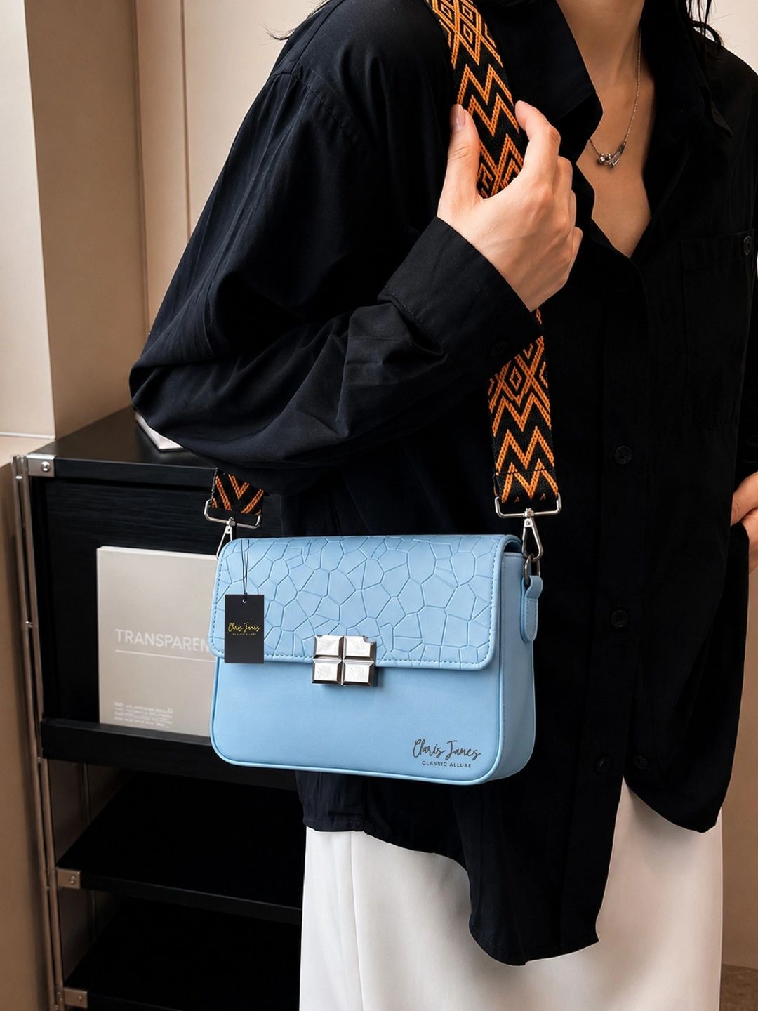 Buy CLARIS JAMES Textured PU Shoulder Bag -  - Accessories for Women