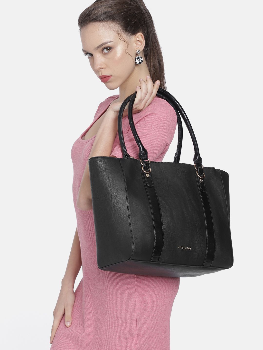 Buy Accessorize London Solid Oversized Shopper Tote Bag -  - Accessories for Women