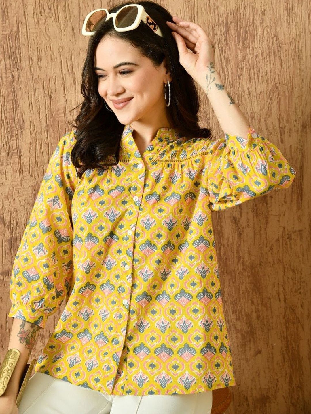 Anouk Mirage Ethnic Motifs Printed Pure Cotton Blend Kurti