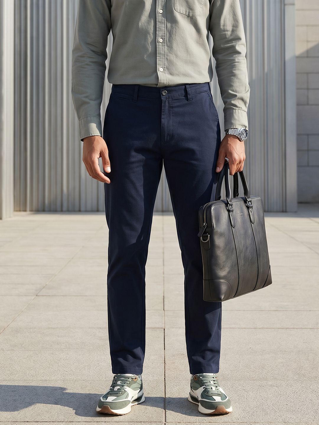 The Roadster Life Co. Men Pure Cotton Chinos Trousers